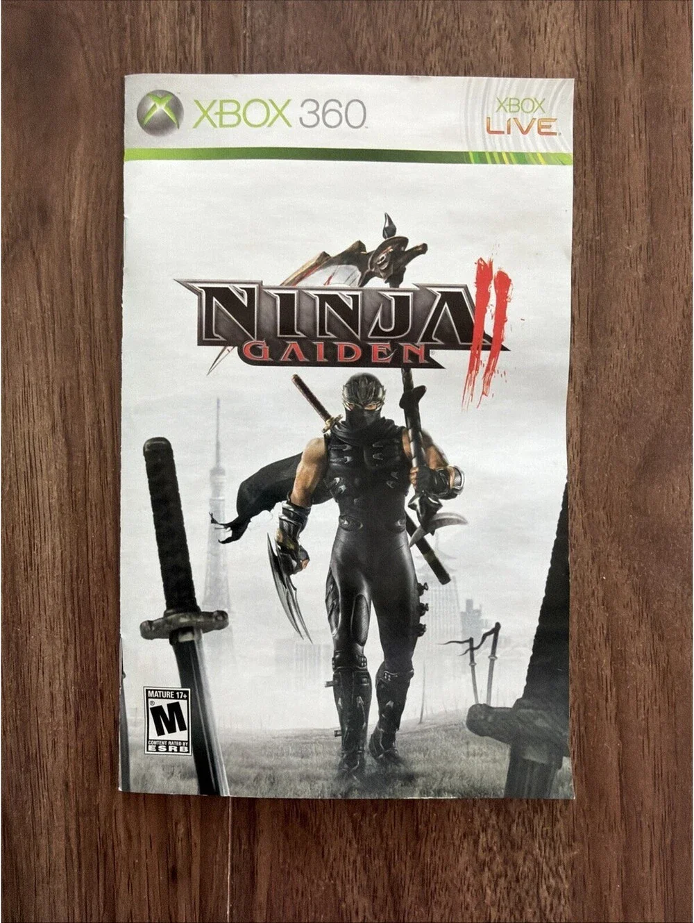 Replacement Case, Artwork & Manual Only Ninja Gaiden II Xbox 360